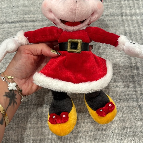 Disney parks Disneyland Santa Christmas Minnie Mouse plush stuffed animal - Picture 3 of 5